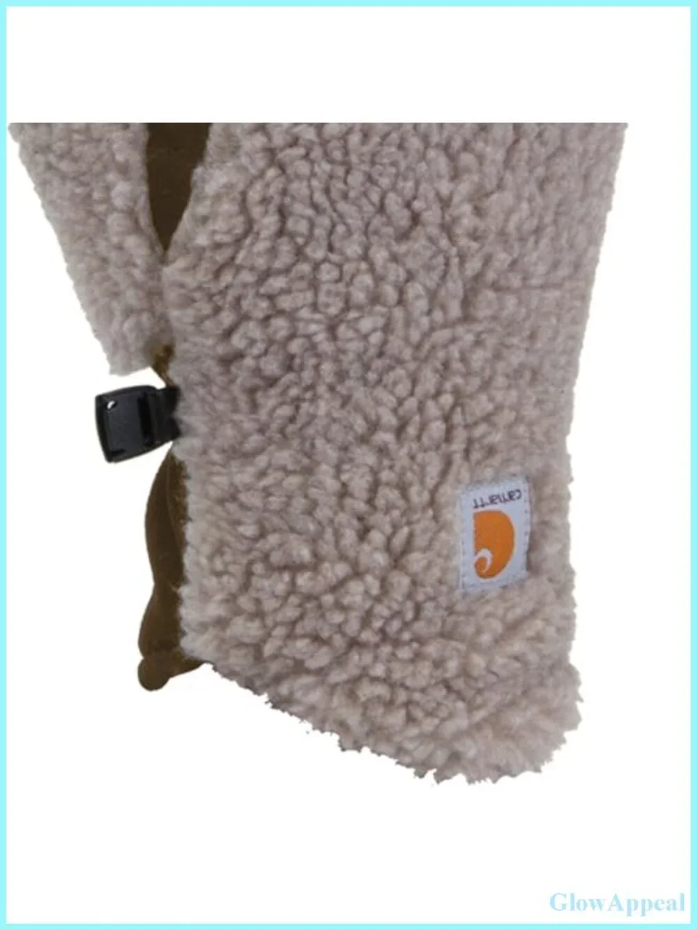 Women's Sherpa Mitt Gloves - Soft Fleece, Suede Palm, Pull-On